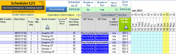 Scheduler123 : Excel-based Production Scheduling System - Image 3
